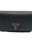 Guess Black Textured Noelle Flap Mini Crossbody