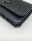 Guess Black Textured Noelle Flap Mini Crossbody