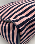 Madden Girl Navy And Pink Striped Weekender Travel Duffel Bag