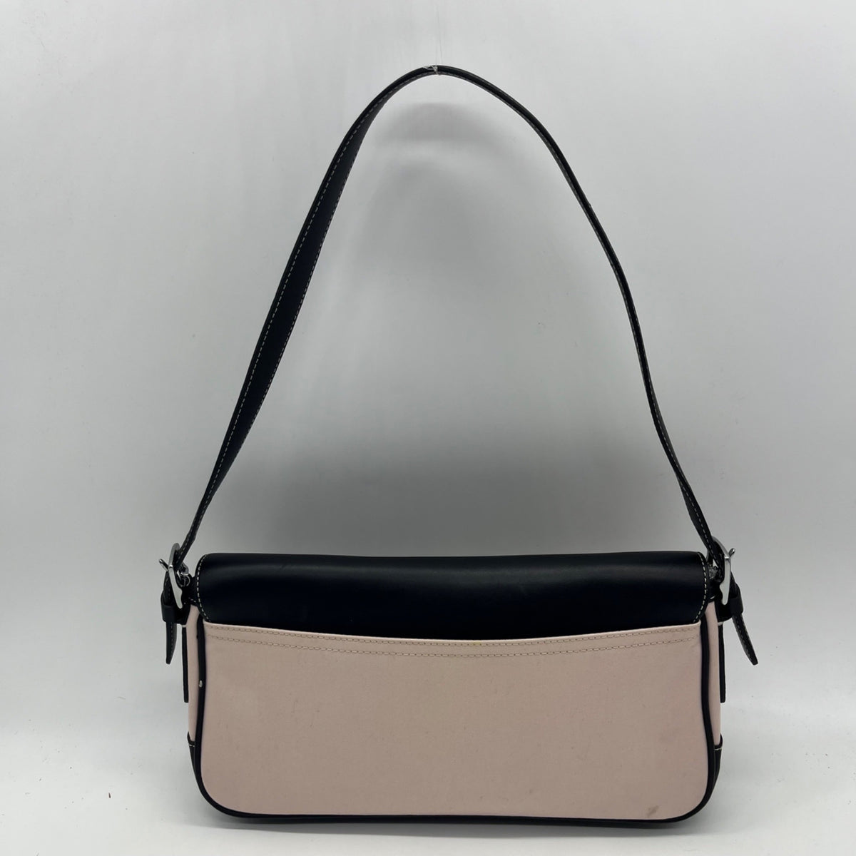 Coach Ivory Canvas Hampton Flap Shoulder Bag