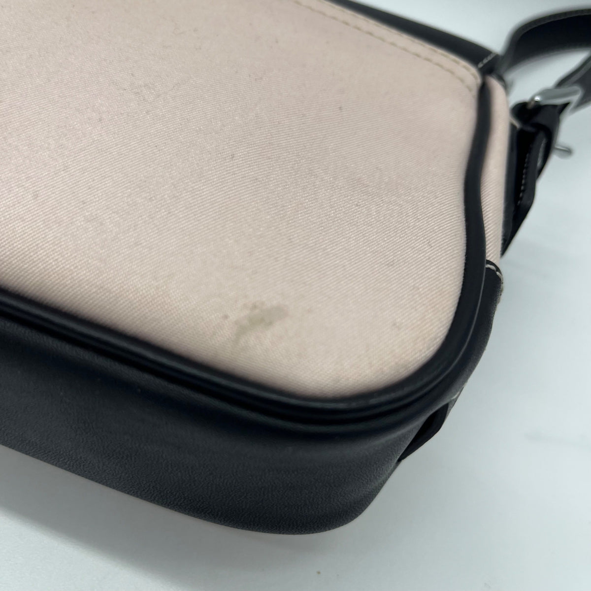 Coach Ivory Canvas Hampton Flap Shoulder Bag