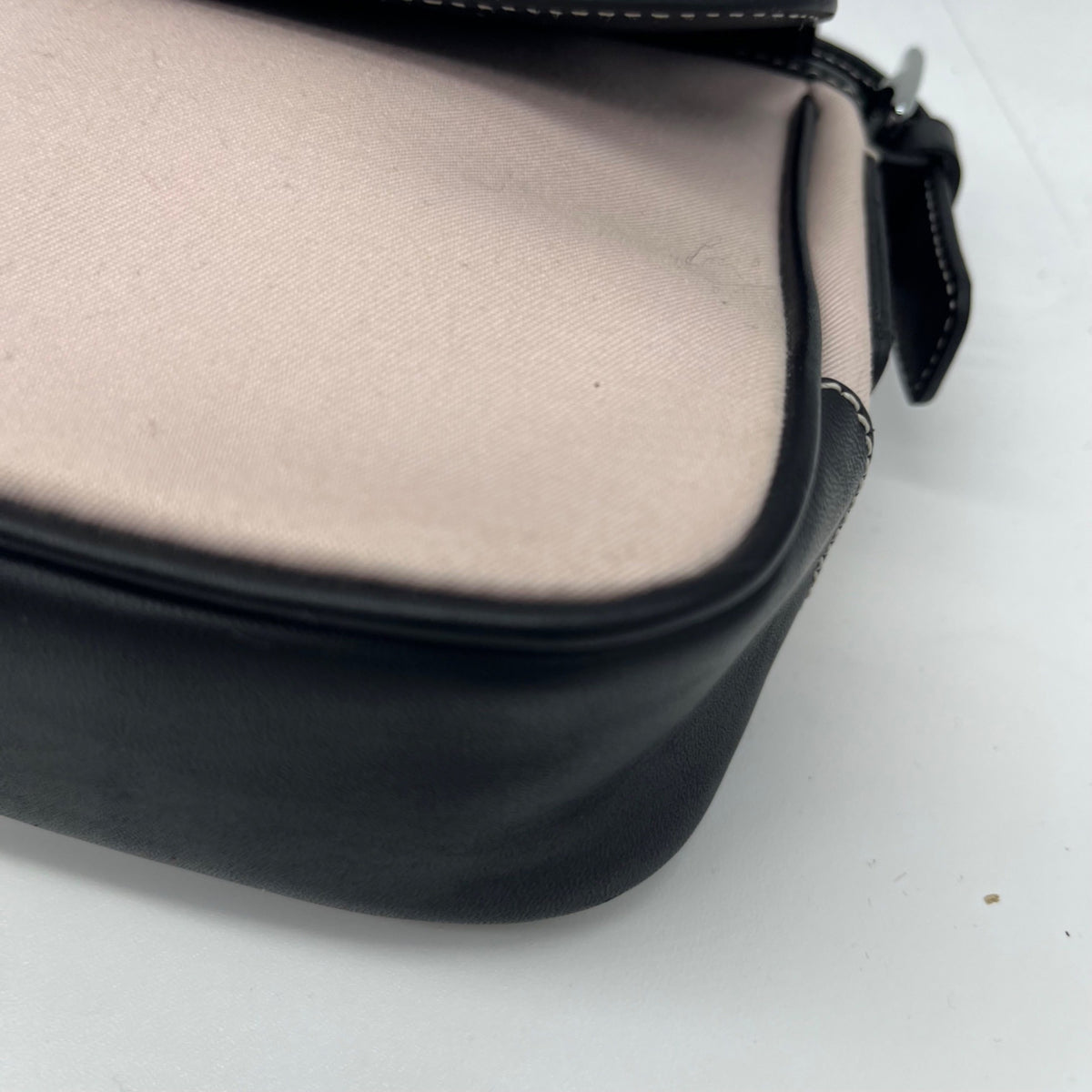 Coach Ivory Canvas Hampton Flap Shoulder Bag