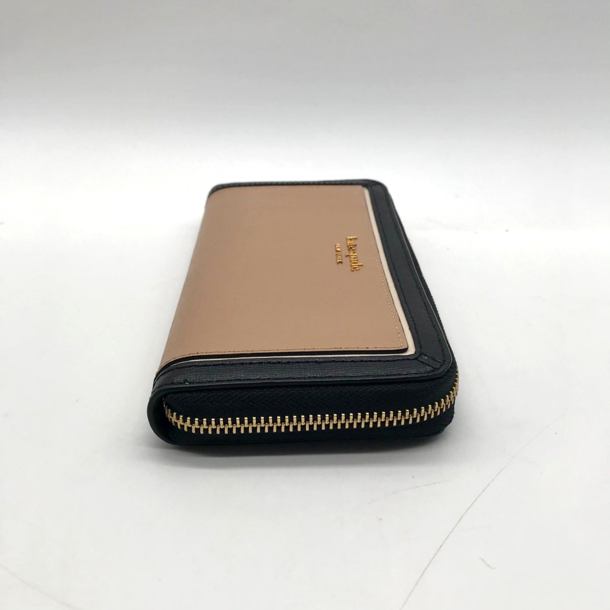 Kate Spade Color-blocked Saffiano Leather Zip-Around Wallet