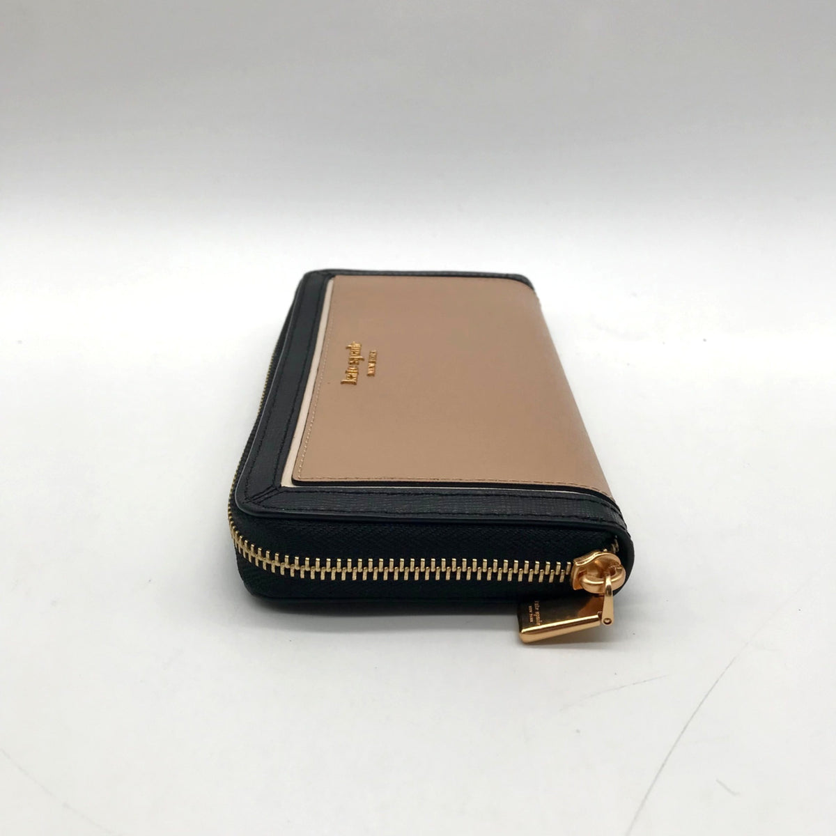 Kate Spade Color-blocked Saffiano Leather Zip-Around Wallet