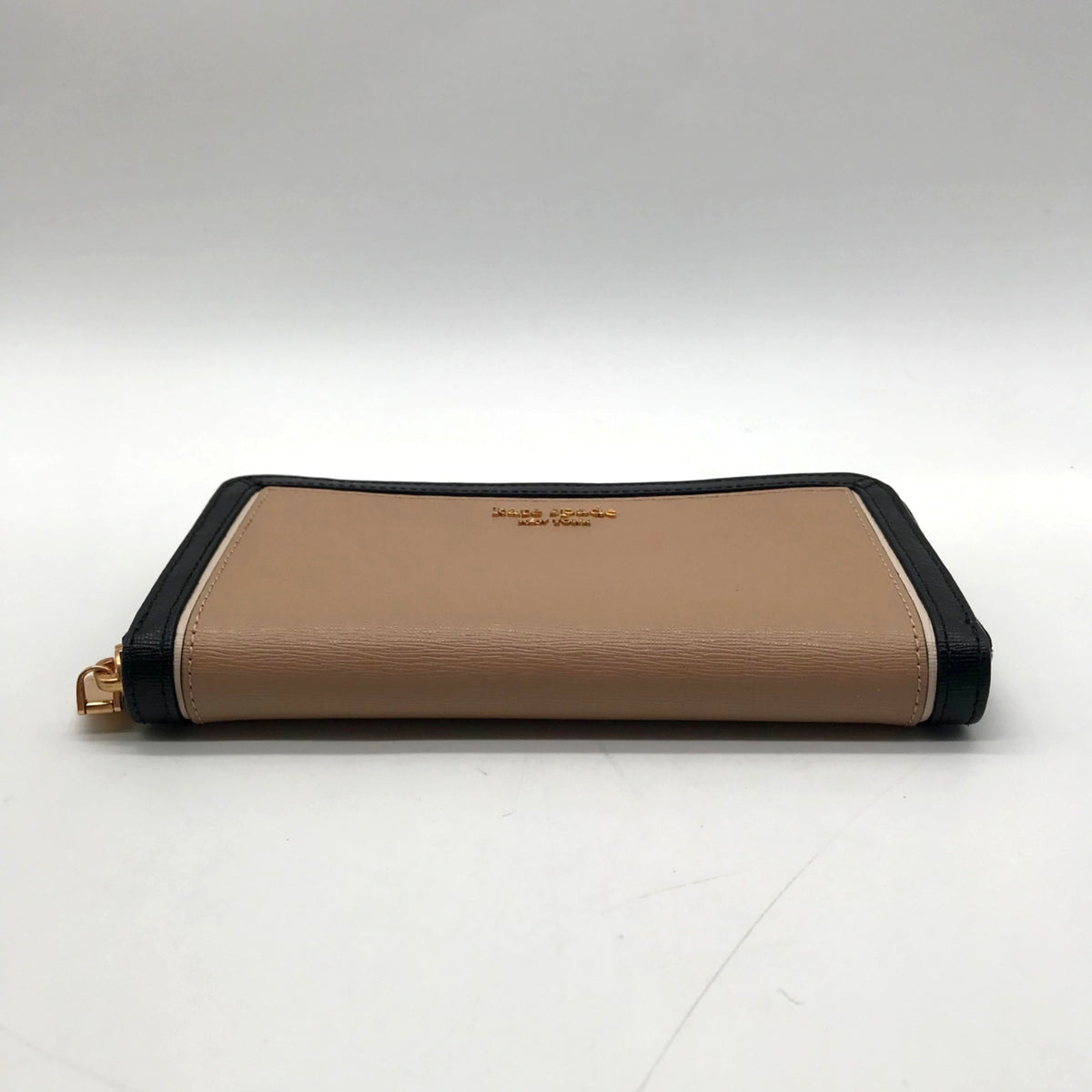 Kate Spade Color-blocked Saffiano Leather Zip-Around Wallet