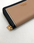 Kate Spade Color-blocked Saffiano Leather Zip-Around Wallet