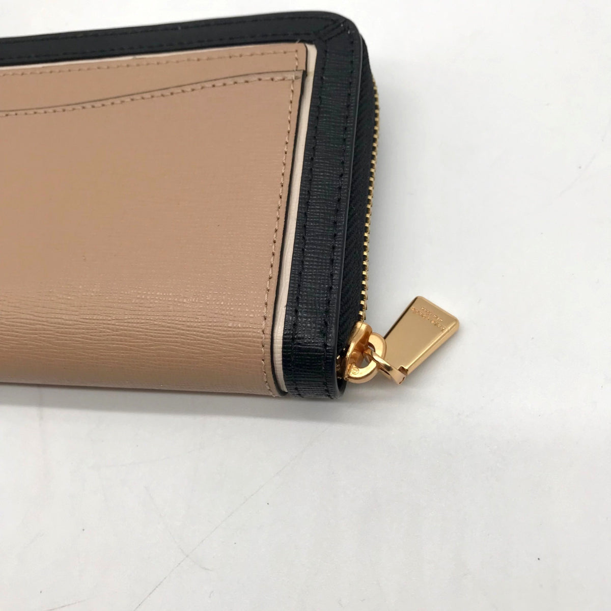 Kate Spade Color-blocked Saffiano Leather Zip-Around Wallet