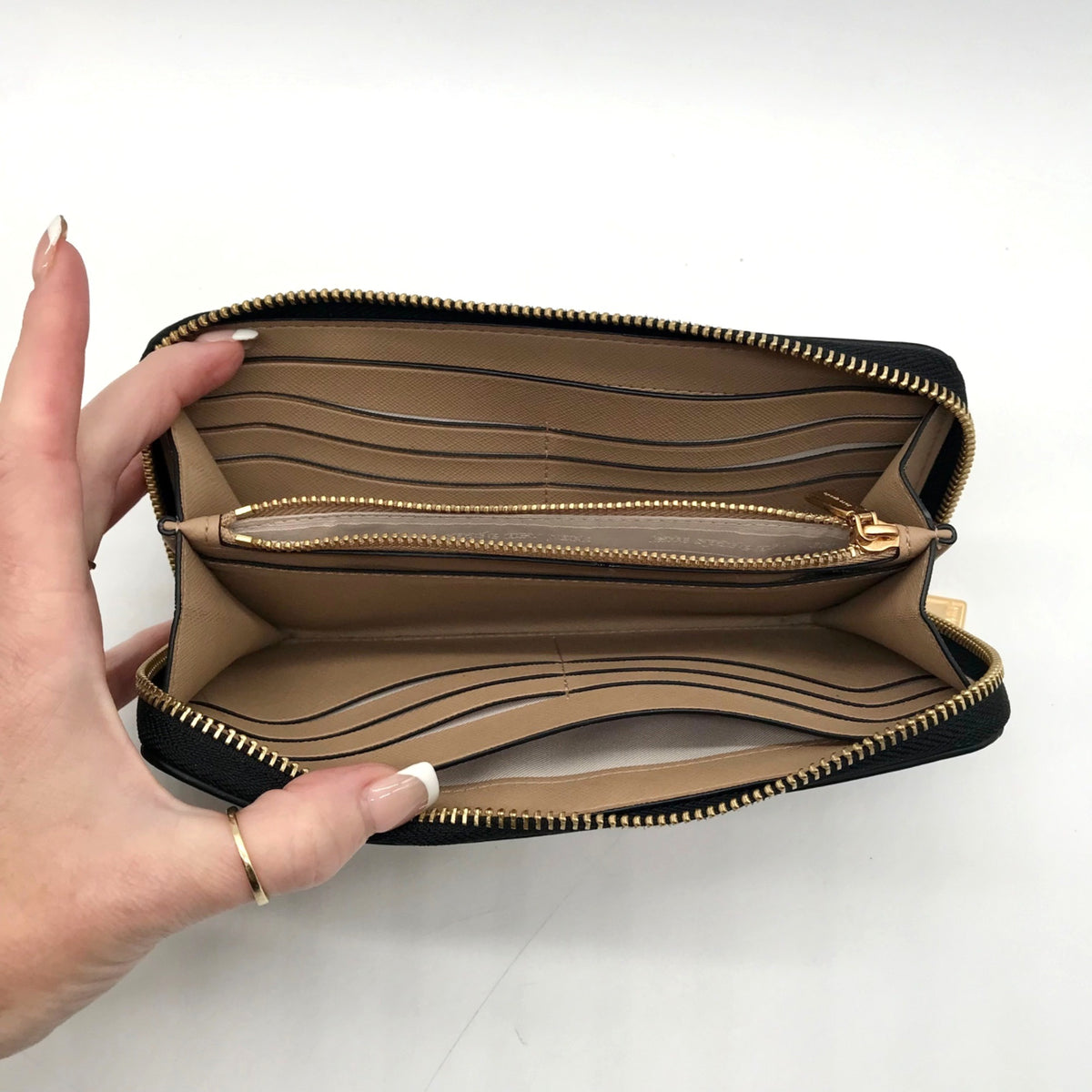 Kate Spade Color-blocked Saffiano Leather Zip-Around Wallet