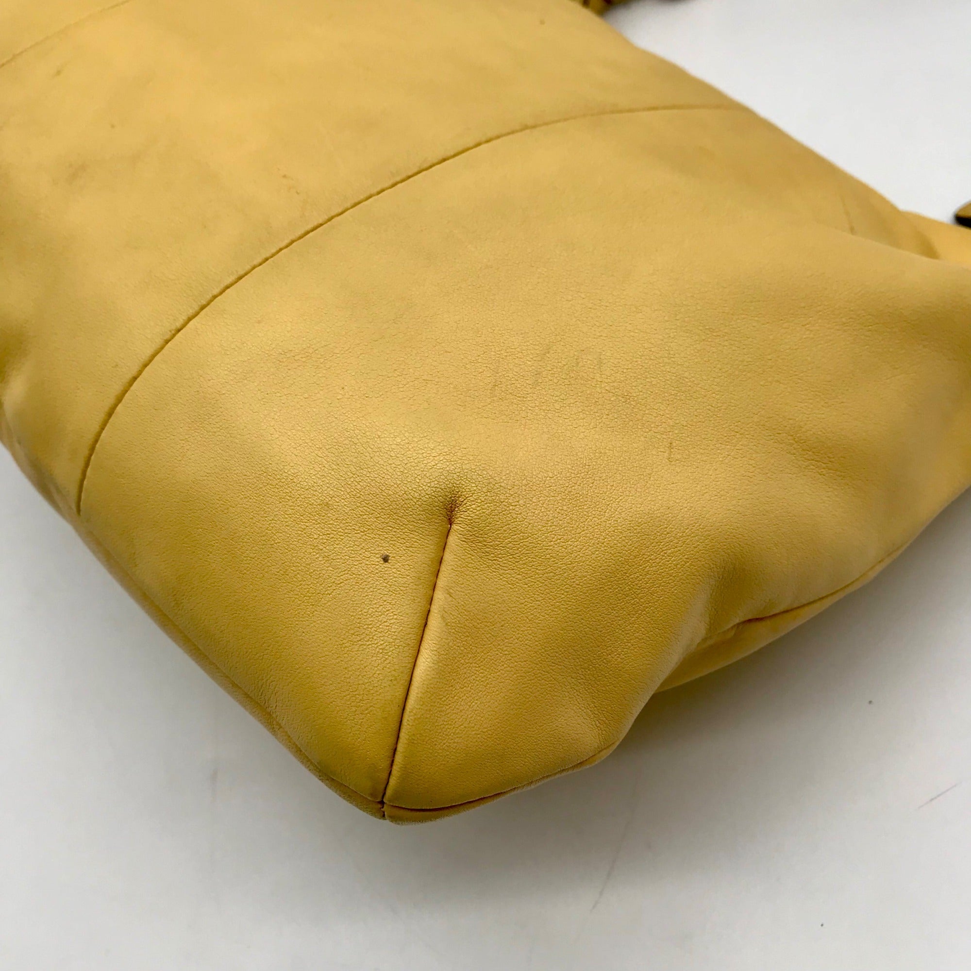 Coach Yellow Leather Kristen Covertible Hobo Bag F22306