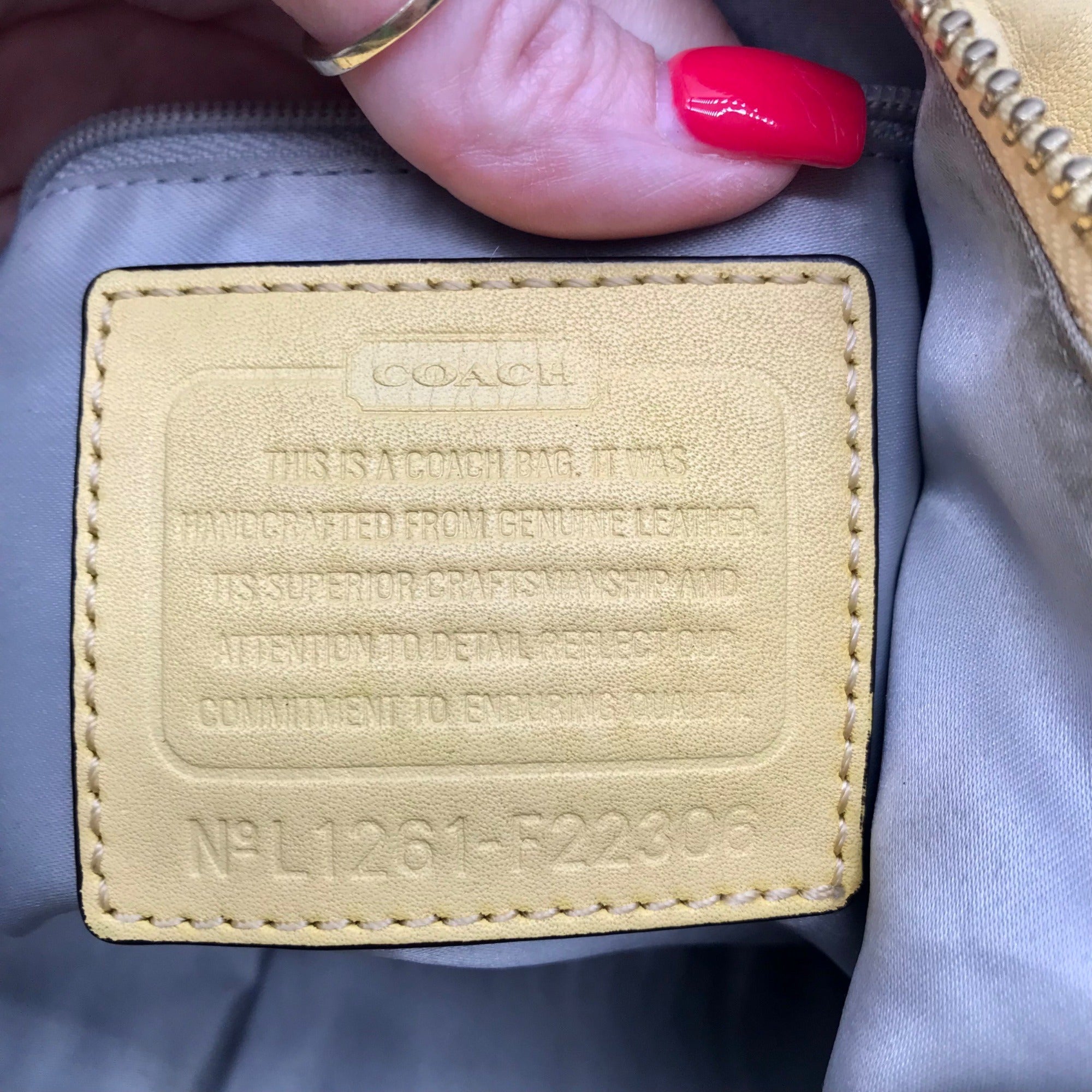 Coach Yellow Leather Kristen Covertible Hobo Bag F22306