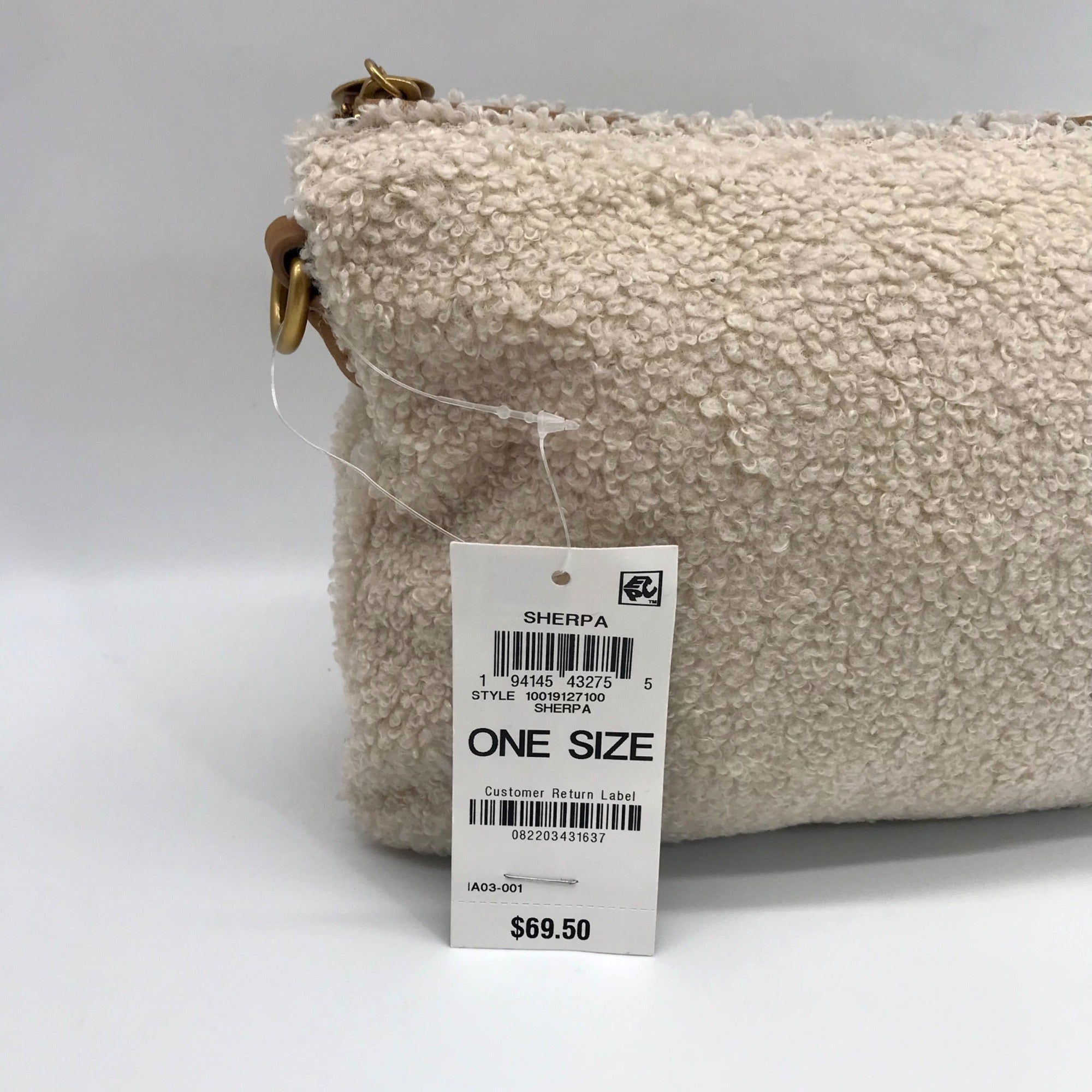 Style &amp; Co Sherpa Faux Fur Double Compartment Crossbody