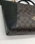 Coach Brown Monogram Canvas Kacey Convertible Satchel Bag C6230