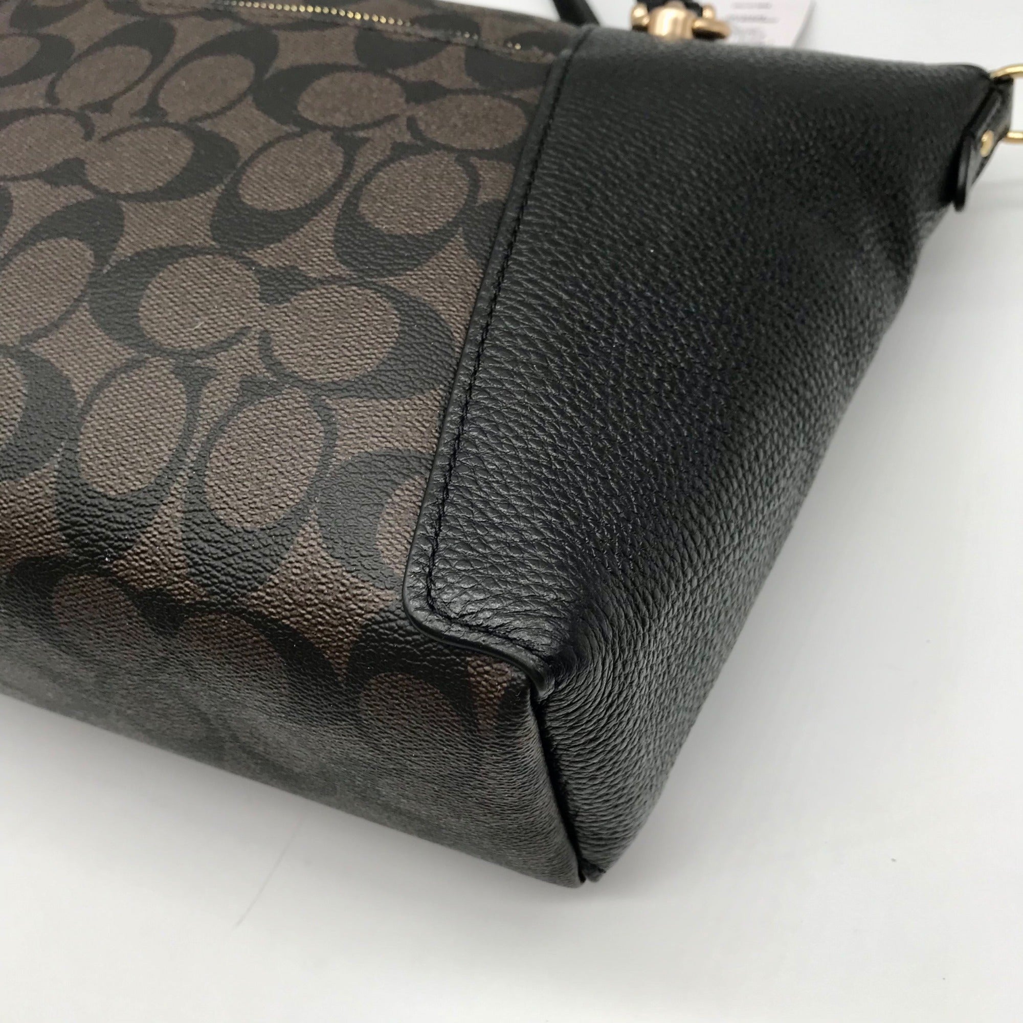 Coach Brown Monogram Canvas Kacey Convertible Satchel Bag C6230