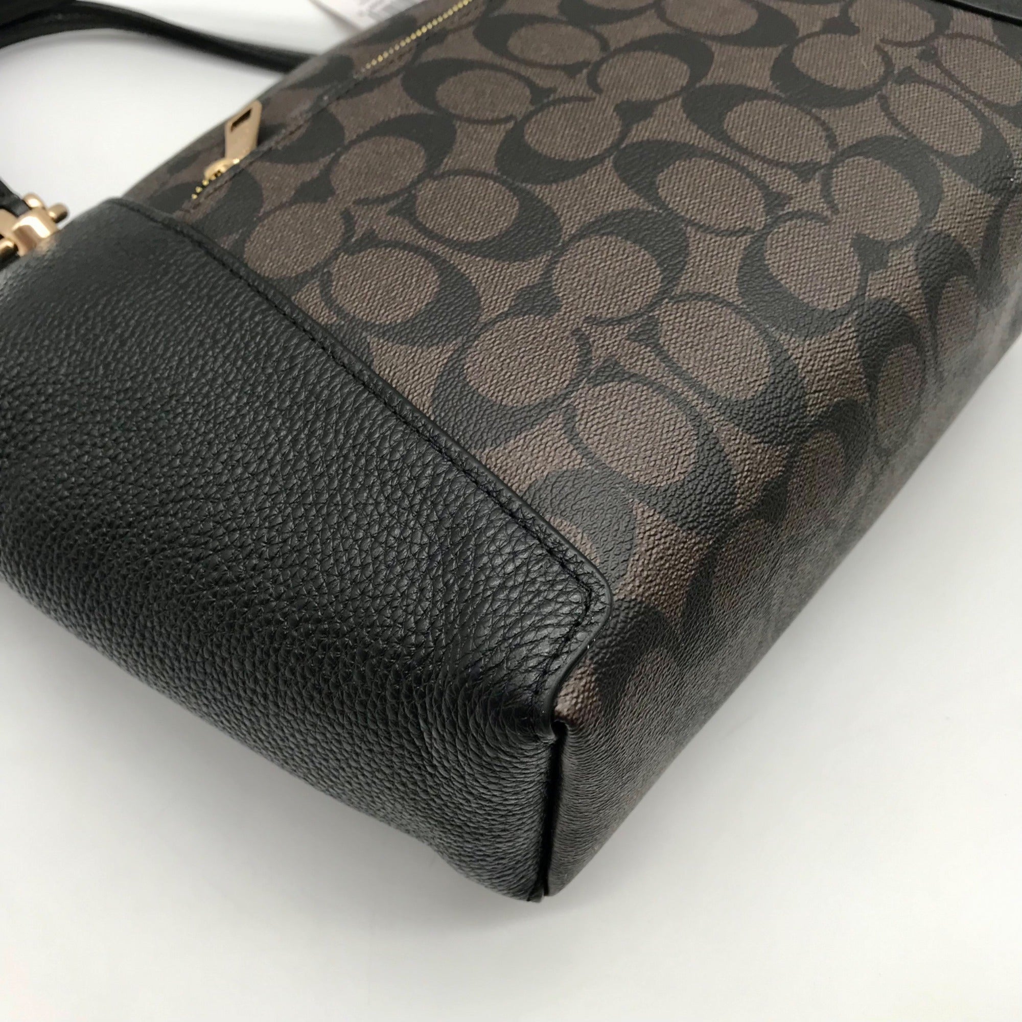 Coach Brown Monogram Canvas Kacey Convertible Satchel Bag C6230