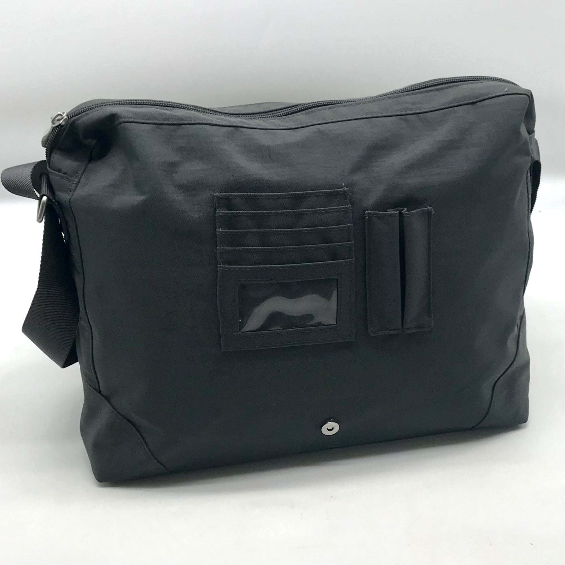 Baggallini Neighborhood Gray Nylon Laptop Messenger Bag
