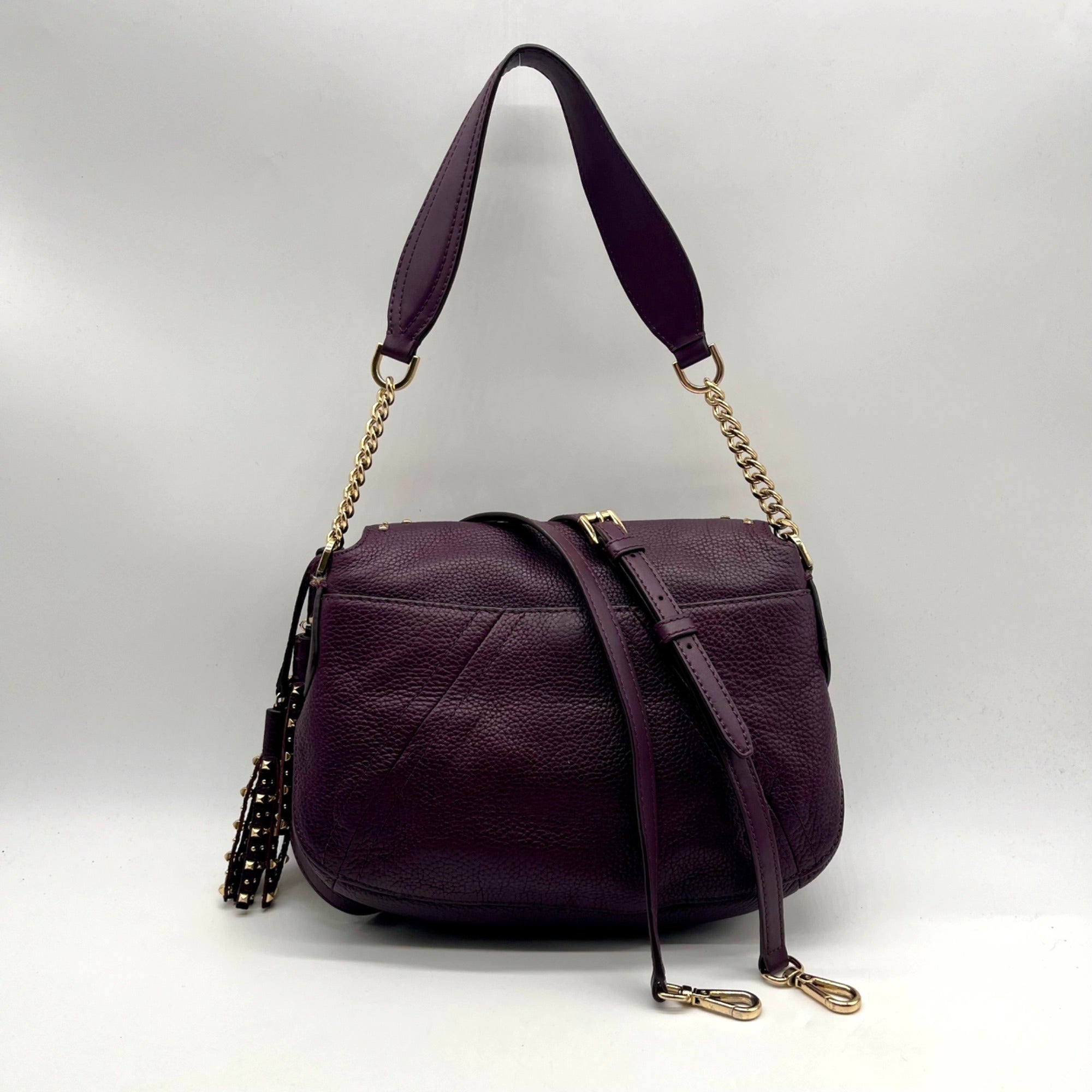 Michael Kors Aria Studded Leather Crossbody Bag