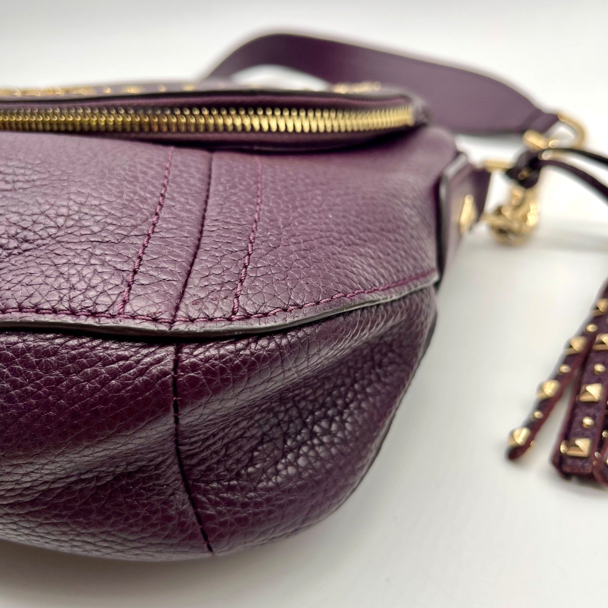 Michael Kors Aria Studded Leather Crossbody Bag