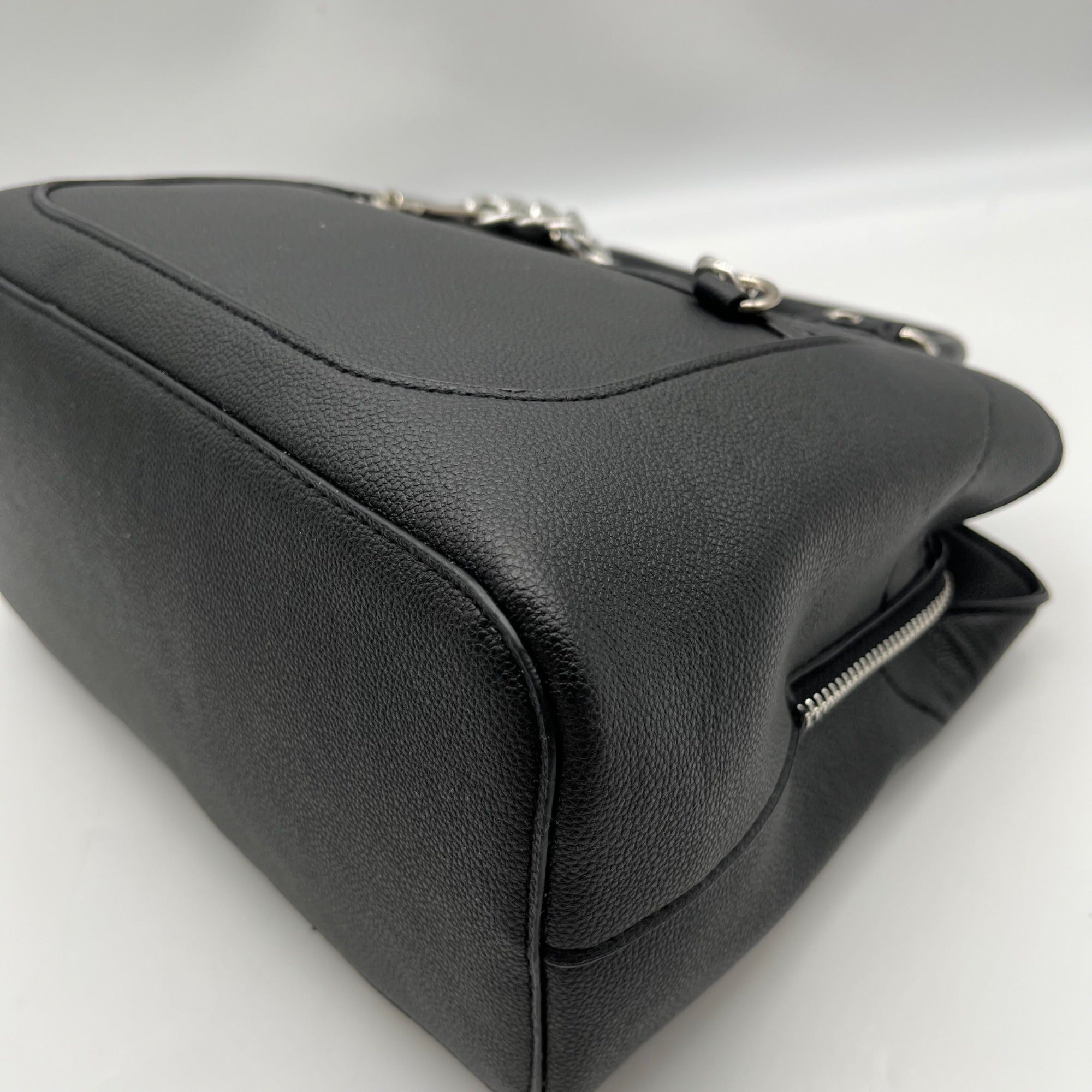Madden NYC Black Chain Convertible Satchel Bag