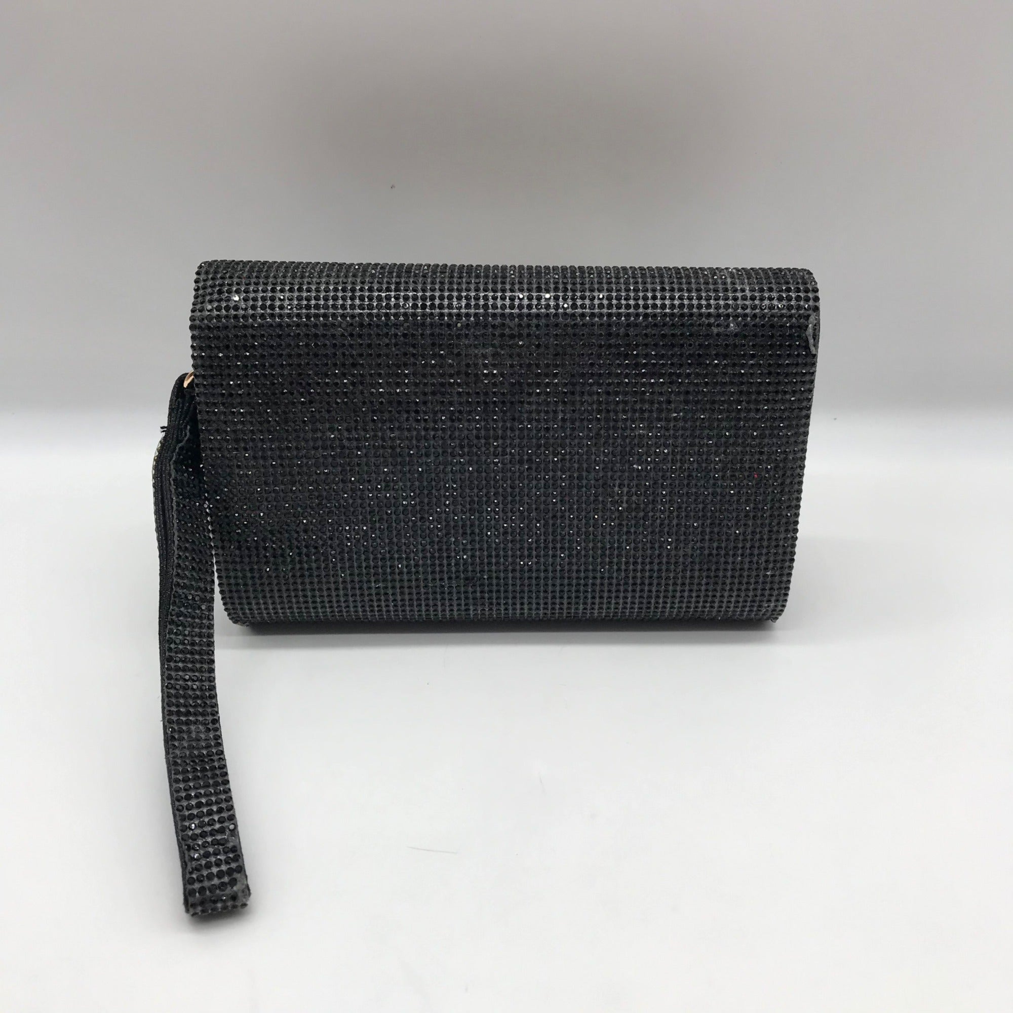 I.N.C. International Concepts Black Microstone Badazzled Caitlyn Clutch