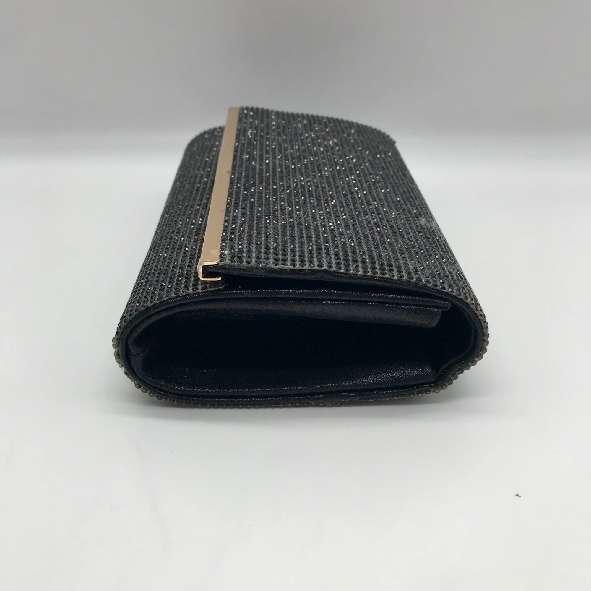 I.N.C. International Concepts Black Microstone Badazzled Caitlyn Clutch