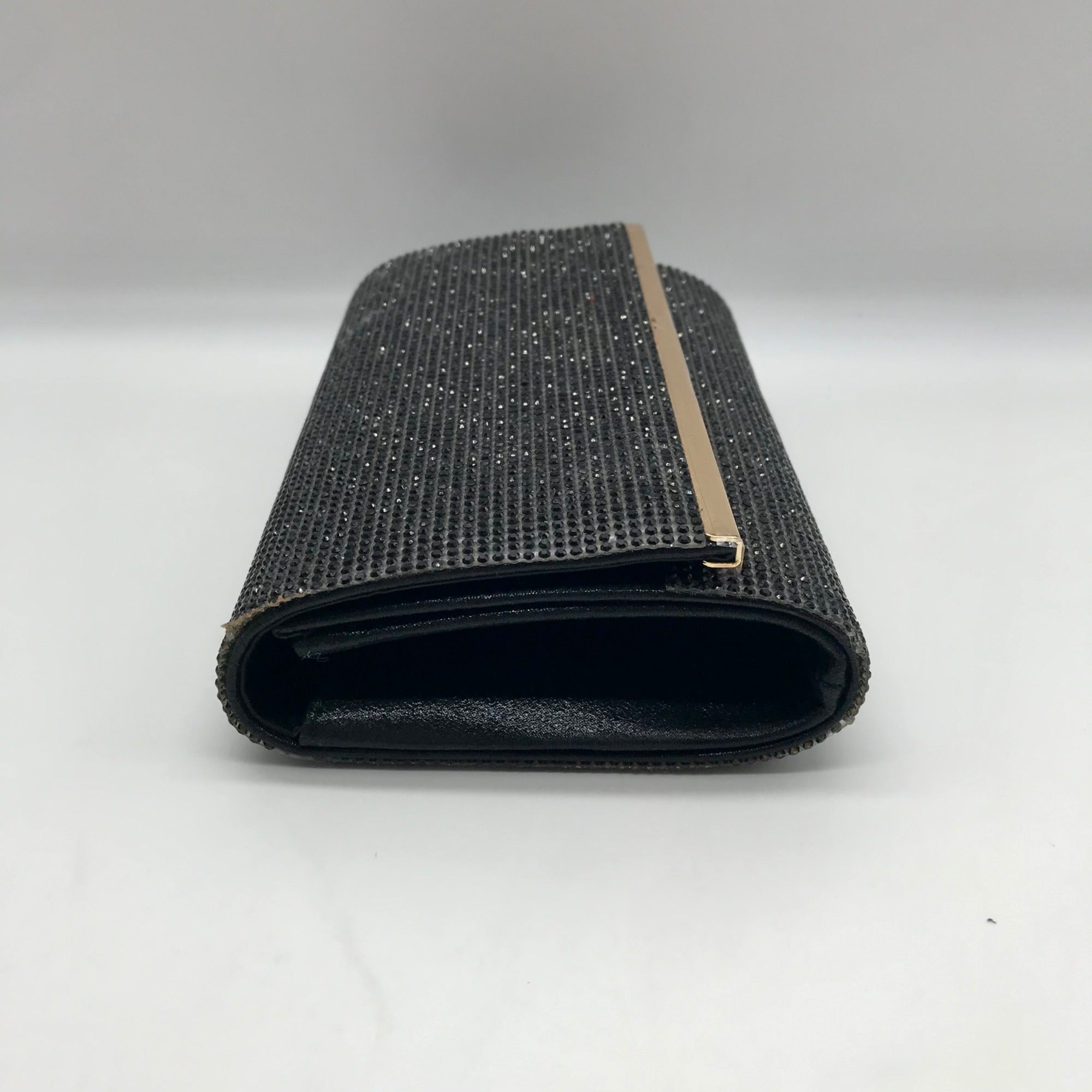 I.N.C. International Concepts Black Microstone Badazzled Caitlyn Clutch