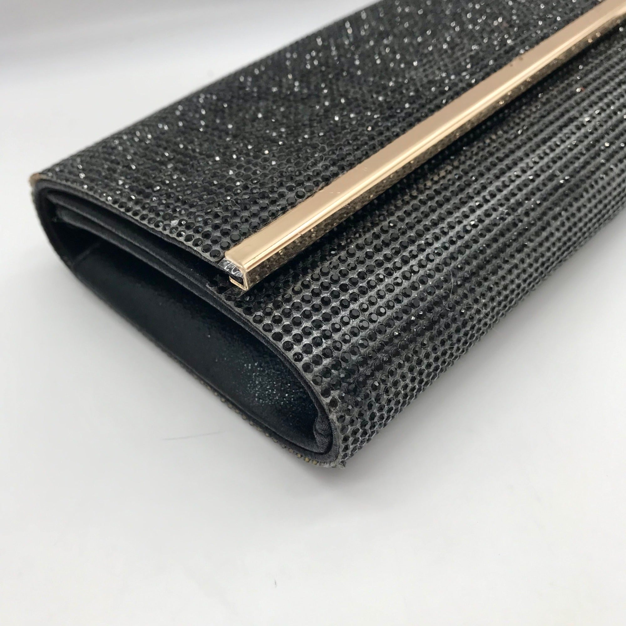 I.N.C. International Concepts Black Microstone Badazzled Caitlyn Clutch