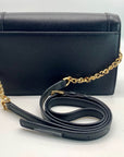 Michael Kors Jet Set Black Leather Full Flap Crossbody Bag