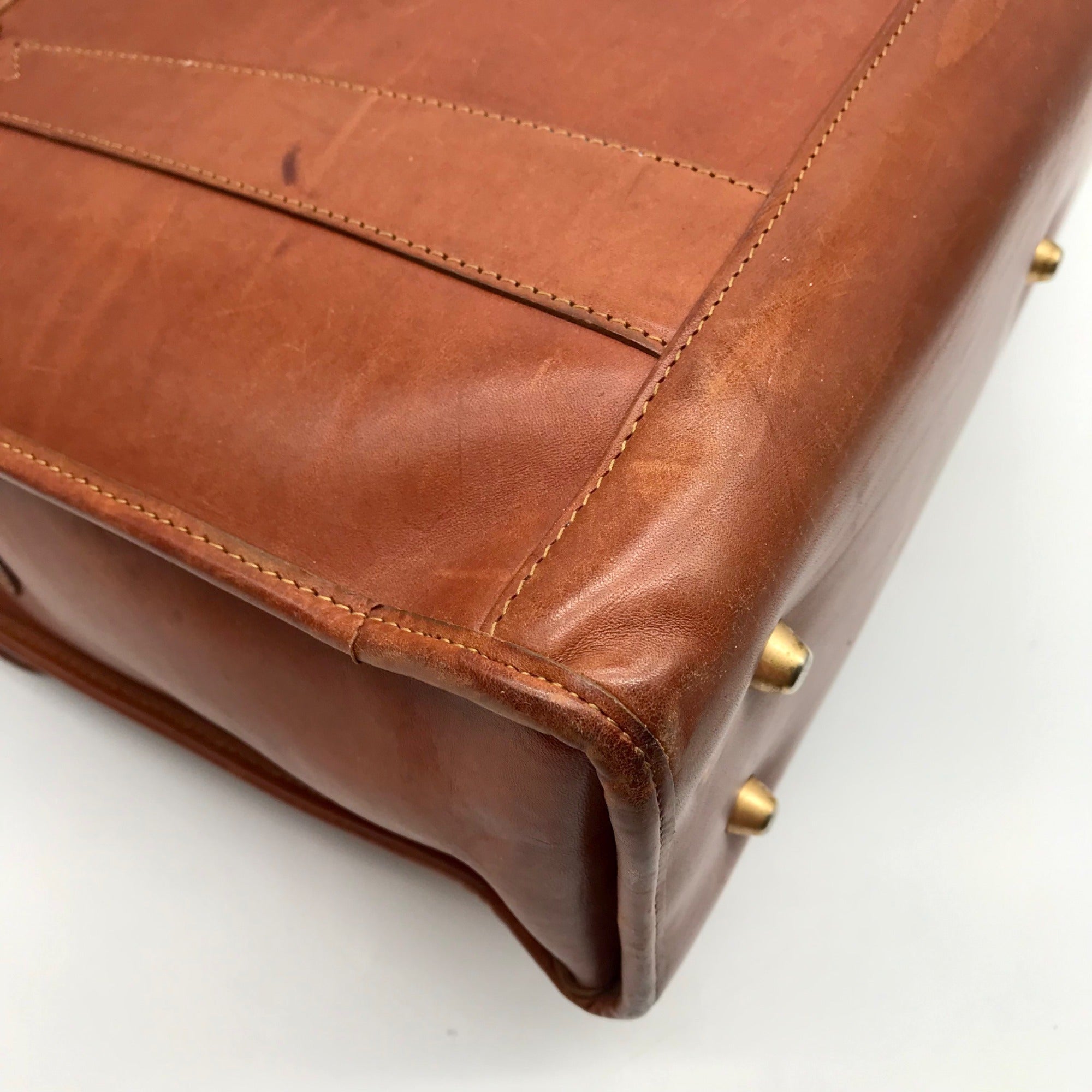 Hartmann Brown Leather Large Vintage Travel Tote