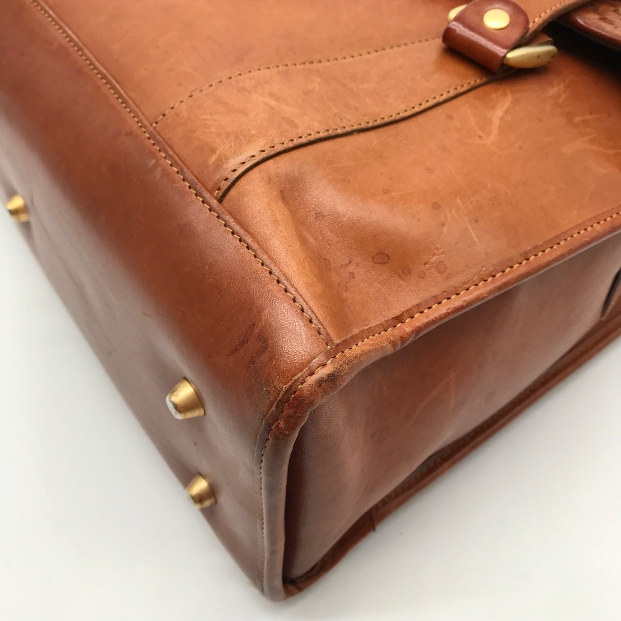 Hartmann Brown Leather Large Vintage Travel Tote
