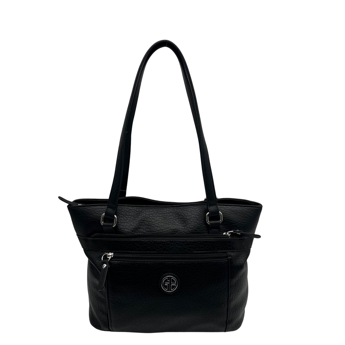 Giani Bernini Black Faux Leather Medium Shoulder Bag