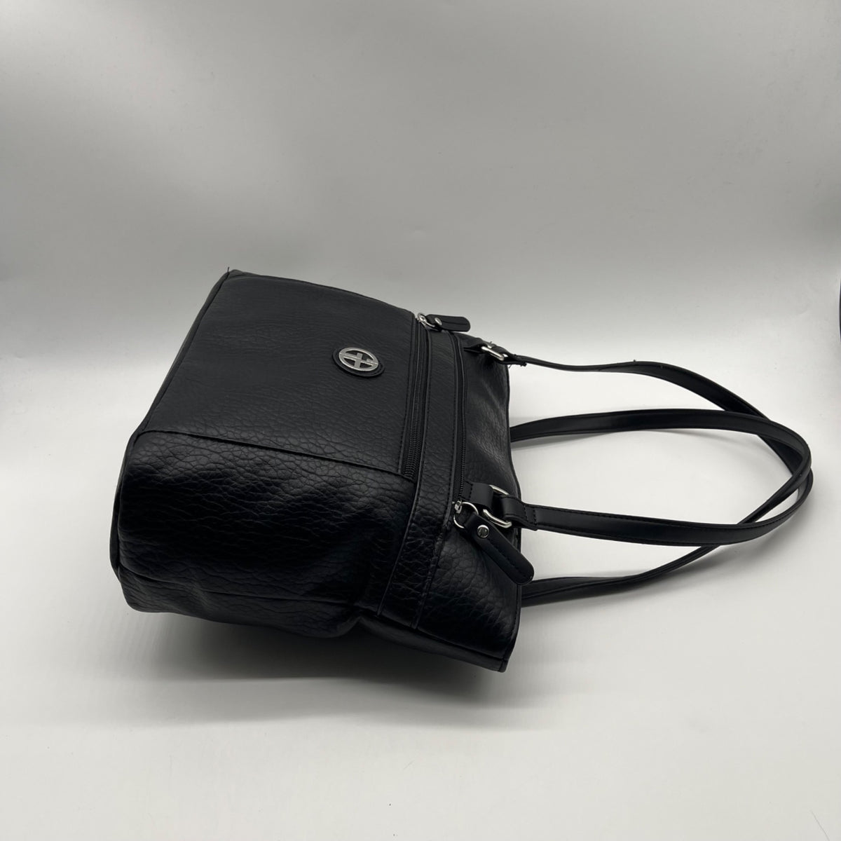 Giani Bernini Black Faux Leather Medium Shoulder Bag