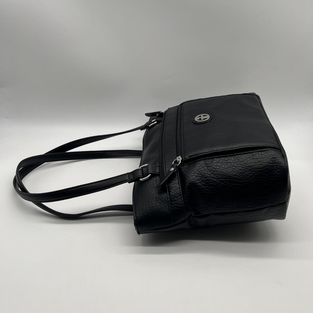 Giani Bernini Black Faux Leather Medium Shoulder Bag