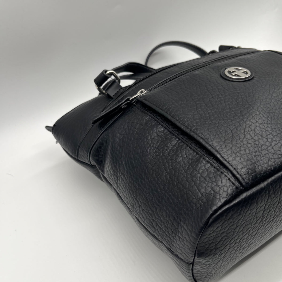 Giani Bernini Black Faux Leather Medium Shoulder Bag