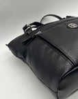 Giani Bernini Black Faux Leather Medium Shoulder Bag