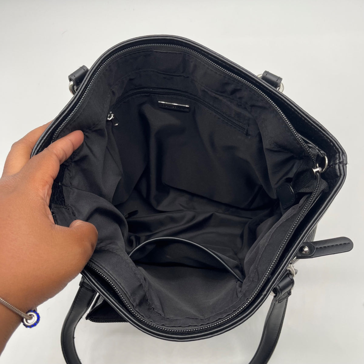 Giani Bernini Black Faux Leather Medium Shoulder Bag