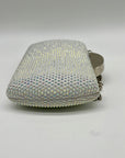 Nina Silver Rhinestone Crystal CLutch Evening Bag