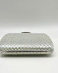Nina Silver Rhinestone Crystal CLutch Evening Bag