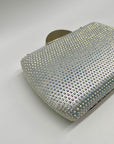Nina Silver Rhinestone Crystal CLutch Evening Bag