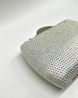 Nina Silver Rhinestone Crystal CLutch Evening Bag