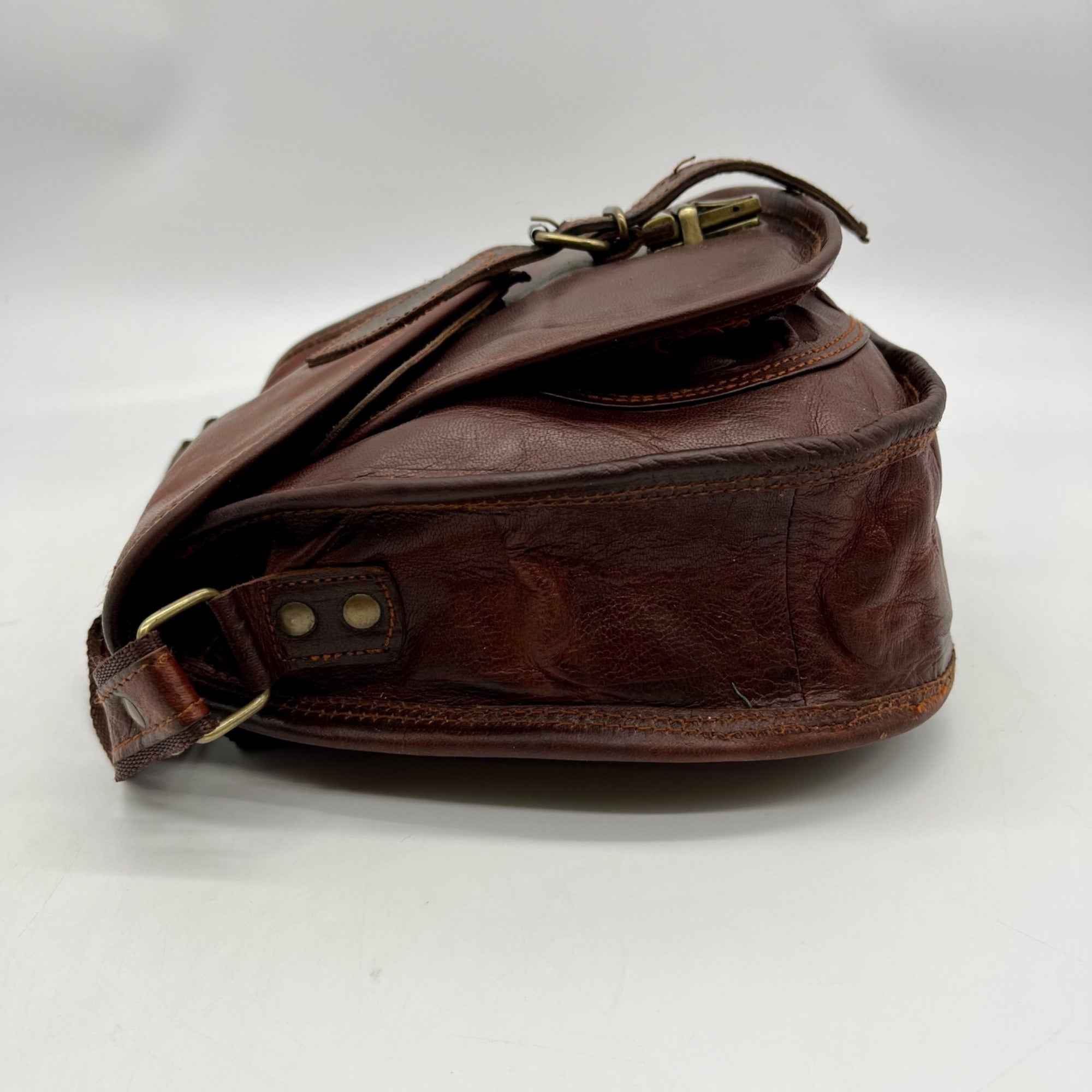 Brown Leather Satchel and Fable Handmade Bag