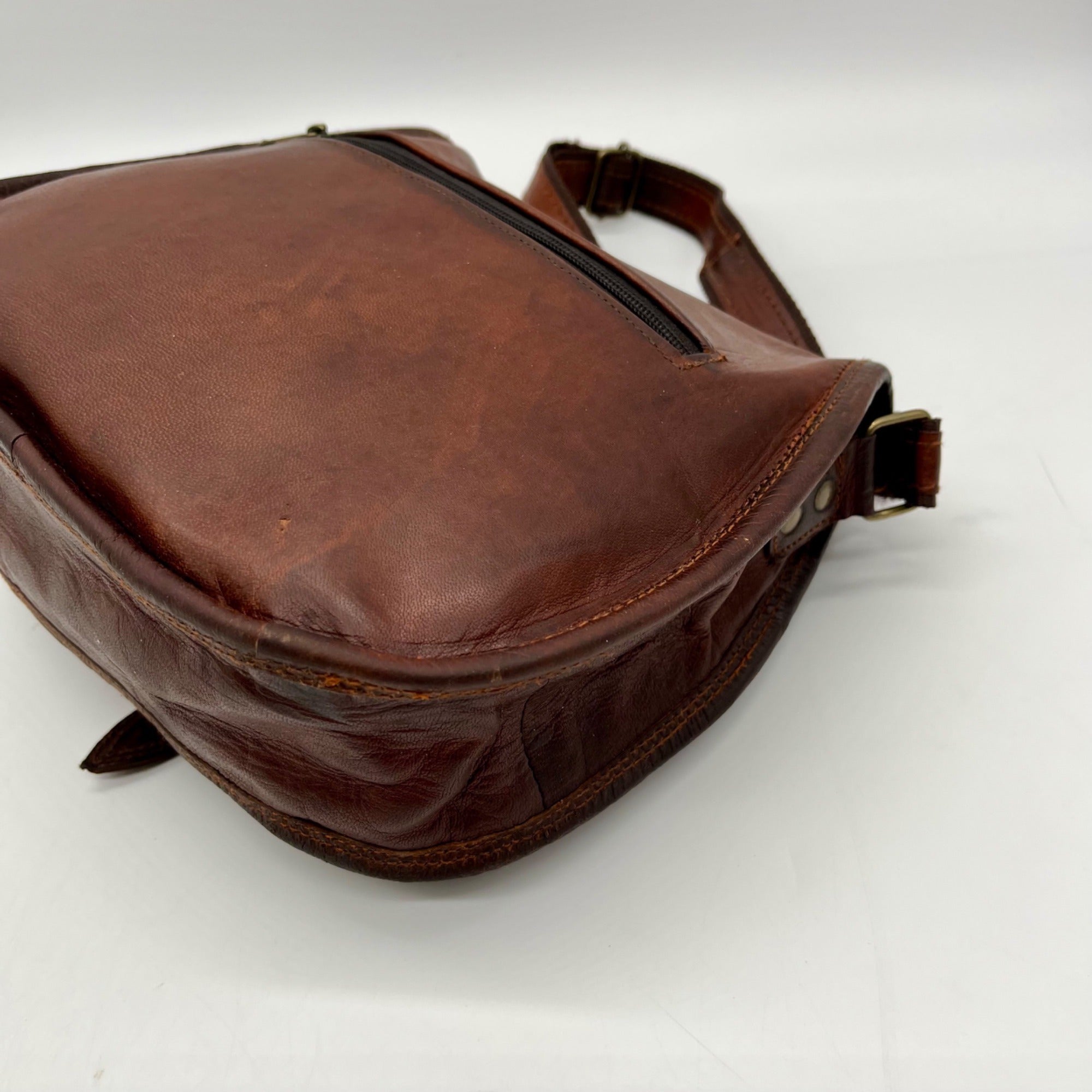 Brown Leather Satchel and Fable Handmade Bag