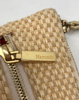Hammitt Tan Raffia Nash Small 2 Wristlet