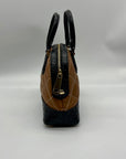 Michael Kors Brown Leather Smythe Dome Satchel Bag