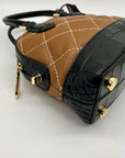 Michael Kors Brown Leather Smythe Dome Satchel Bag