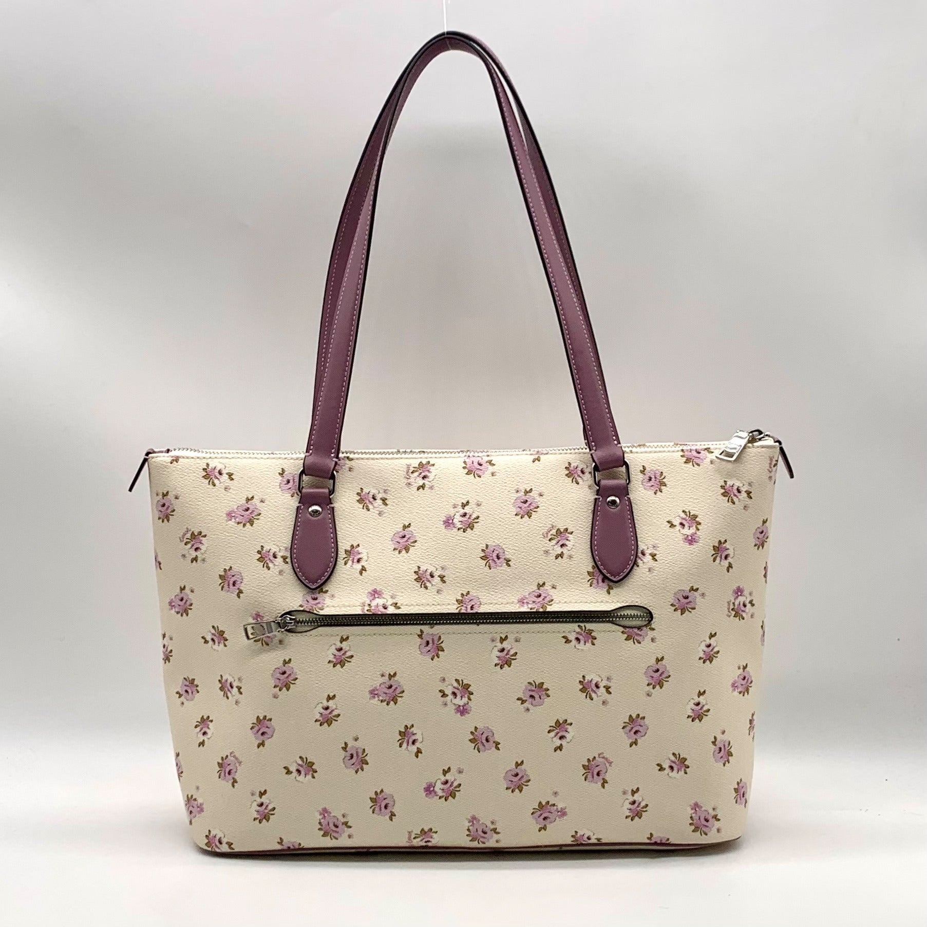 Coach Cream Floral Coated Canvas Gallery Tote Bag-CAL59