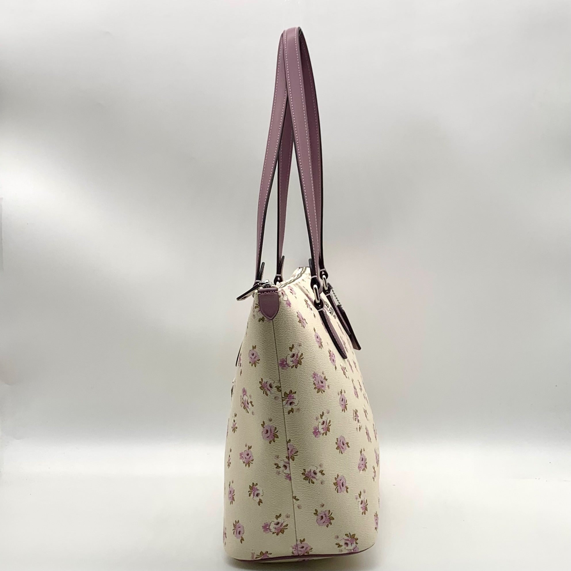 Coach Cream Floral Coated Canvas Gallery Tote Bag-CAL59
