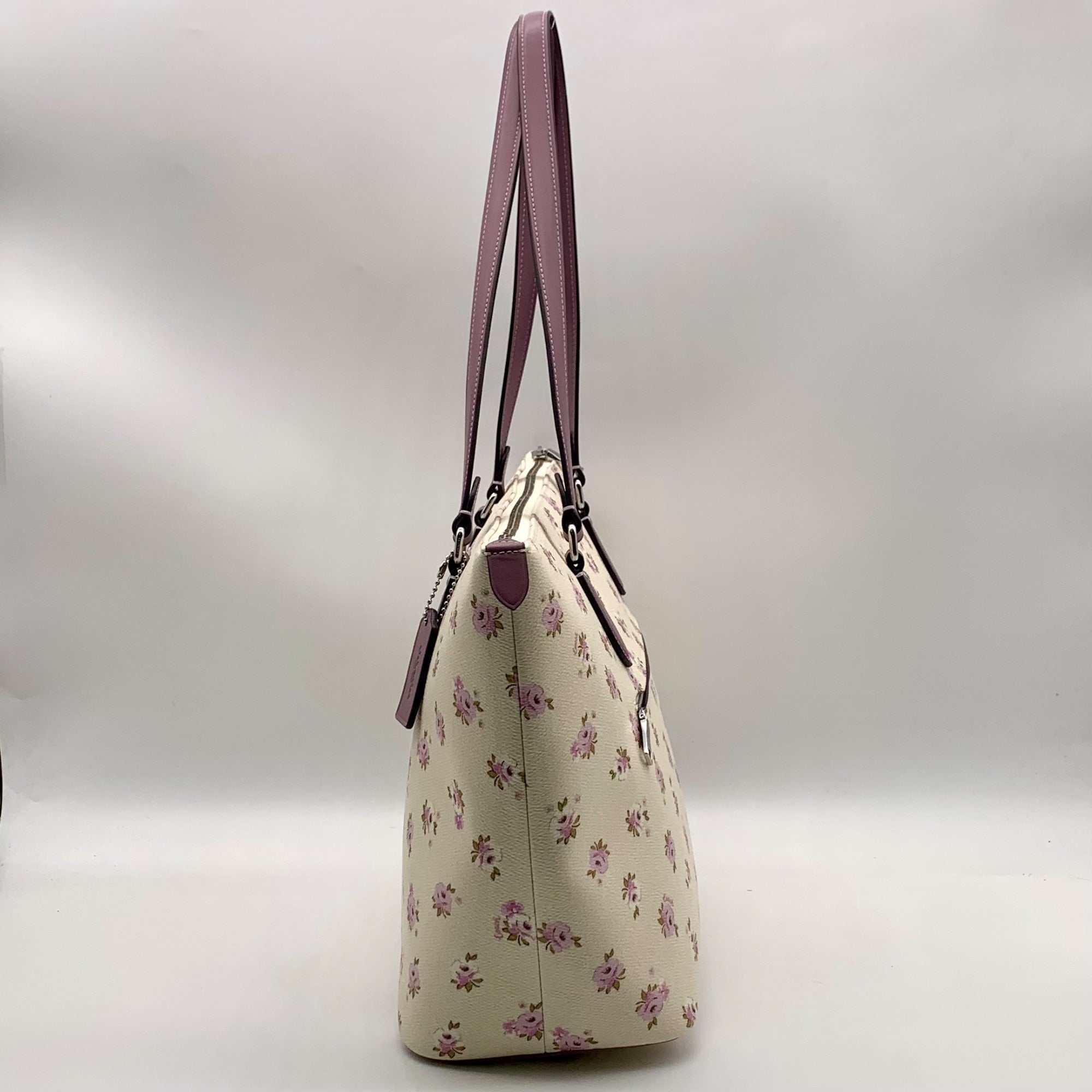 Coach Cream Floral Coated Canvas Gallery Tote Bag-CAL59