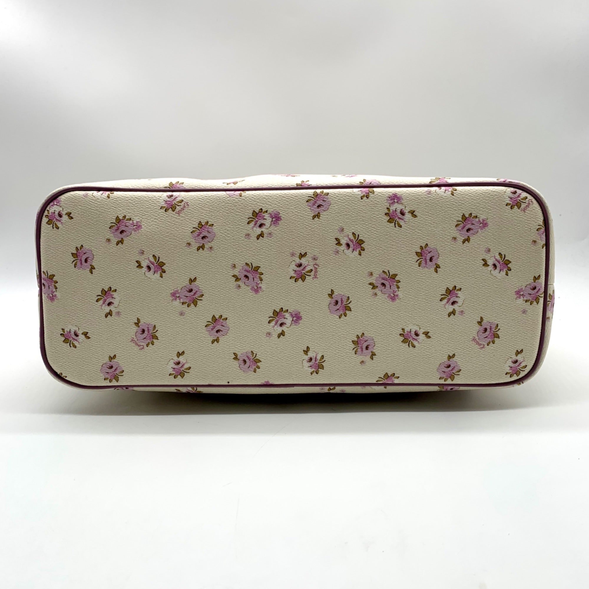 Coach Cream Floral Coated Canvas Gallery Tote Bag-CAL59