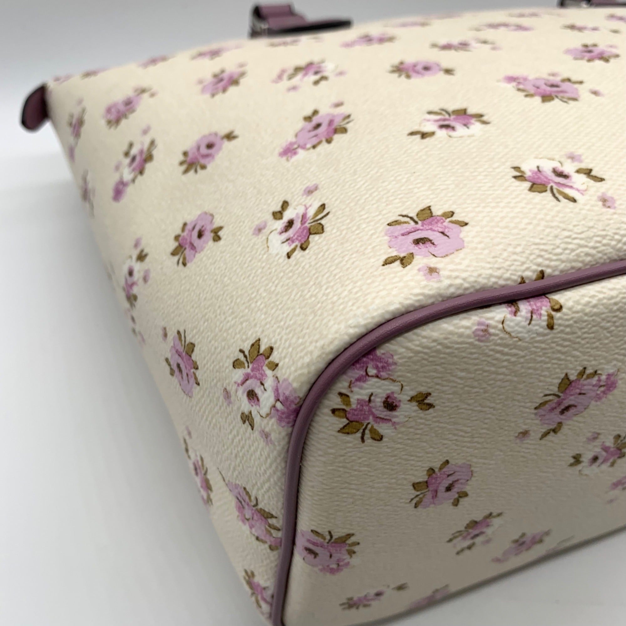 Coach Cream Floral Coated Canvas Gallery Tote Bag-CAL59