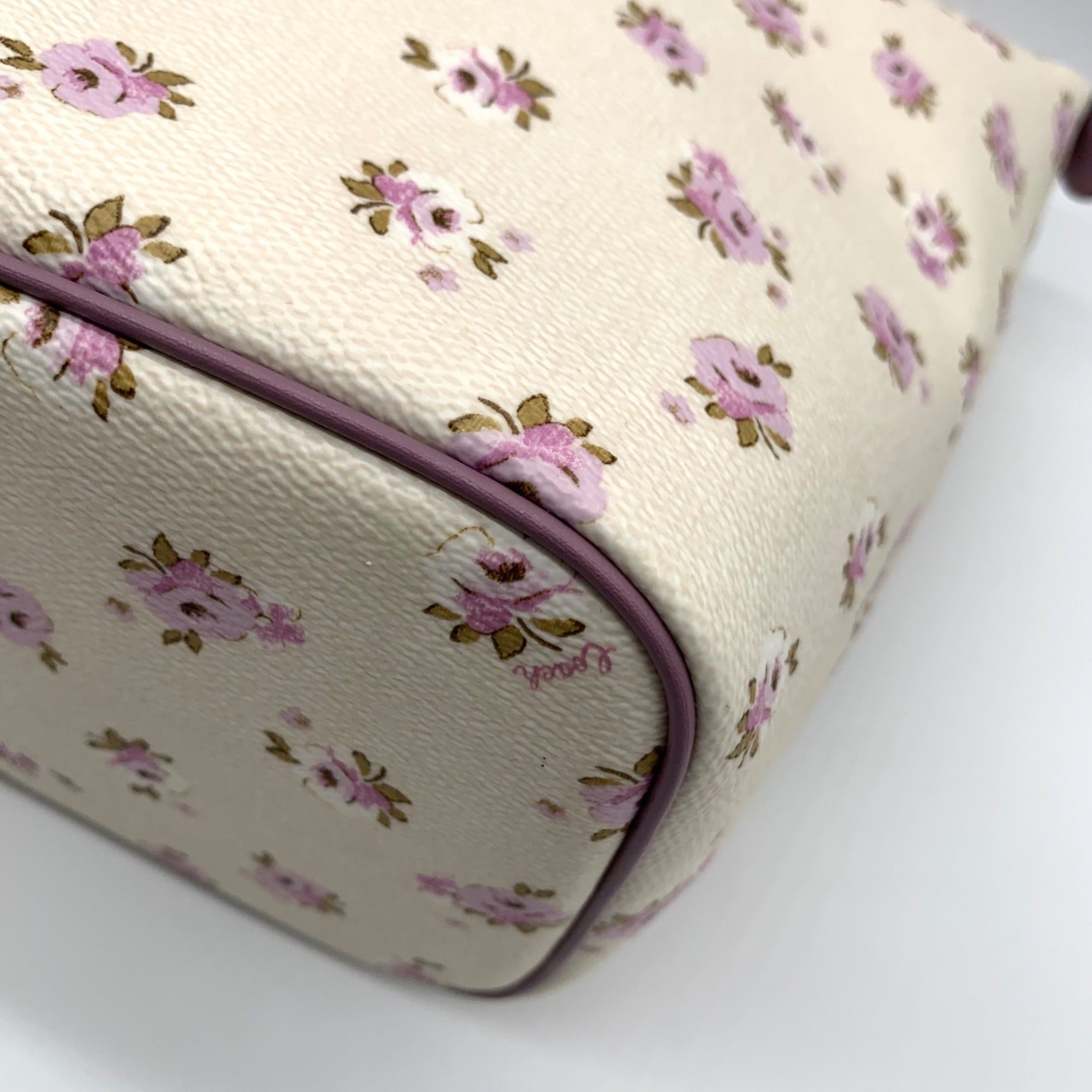 Coach Cream Floral Coated Canvas Gallery Tote Bag-CAL59